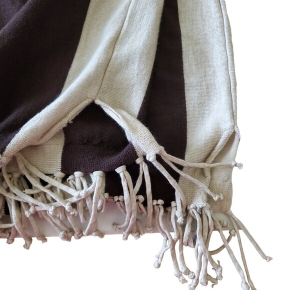 100% Merino Wool Pullover Western Poncho Fringe Sweater One Size - Picture 8 of 12